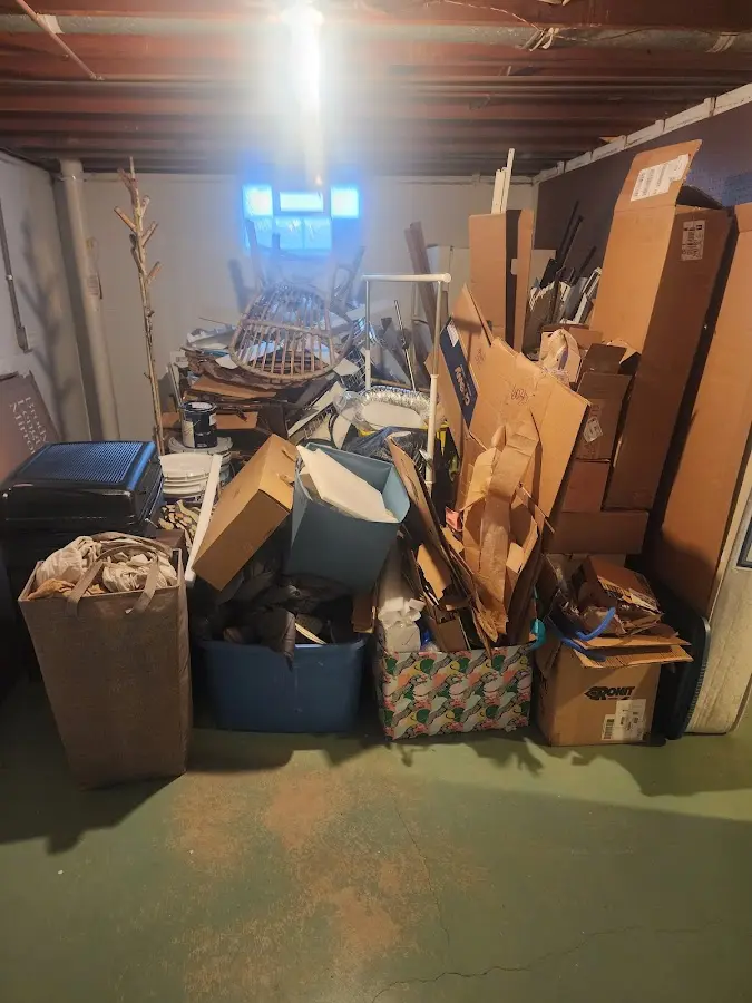 Roll-off dumpster container at job site for Concrete Dumpster Rental in Seymour